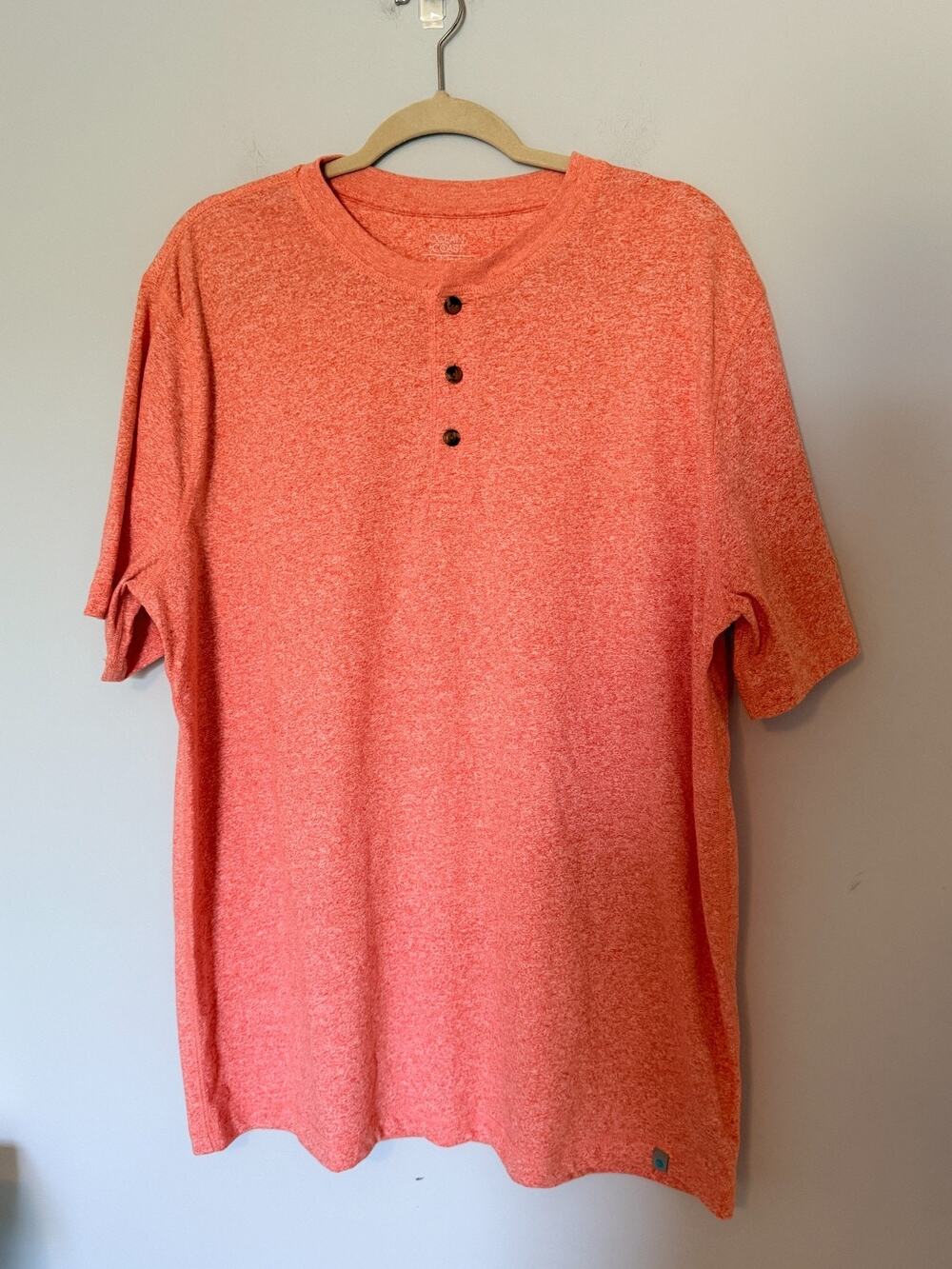 Ocean + Coast Mens Short Sleeve Jasper Henley T-Shirt Size Large Button Neckline